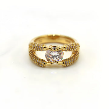 Pavé Embrace Moissanite Ring