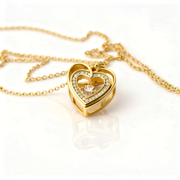 Pavé Heart Pendant Necklace